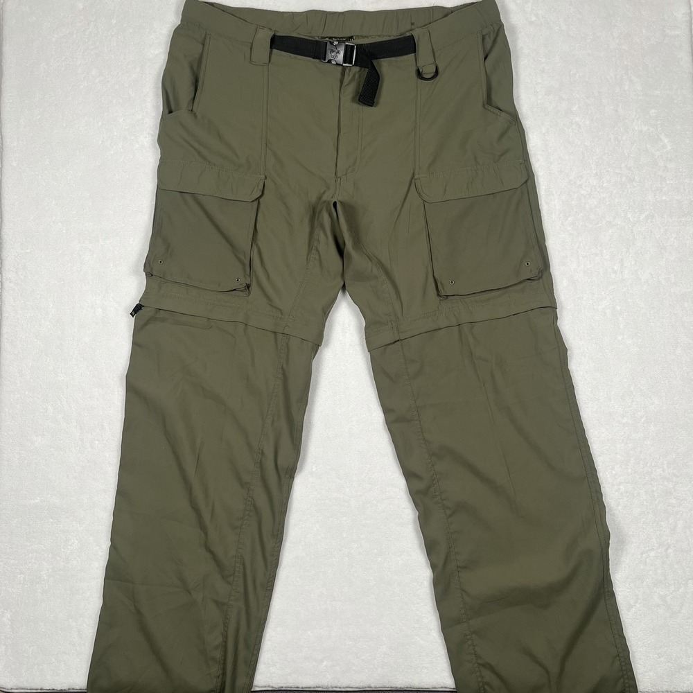 Boy Scouts Of America Pants XL Green Switchback Convertible Cargo Belt Unhemmed - Picture 2 of 11